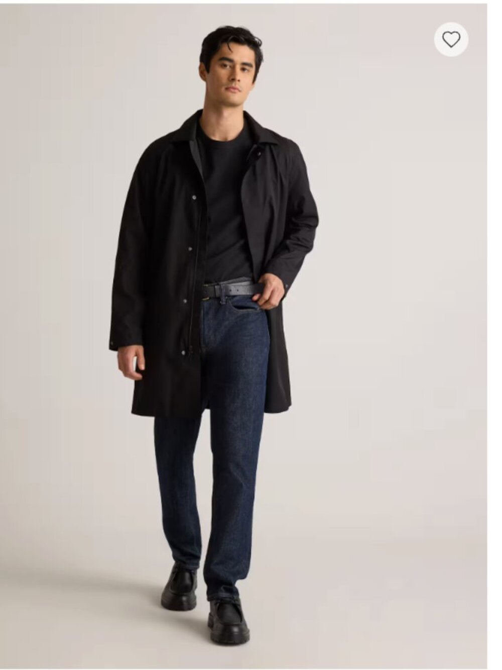 NWT Quince Men's Weatherproof Long Rain Jacket- XL- Black (see description)(148)